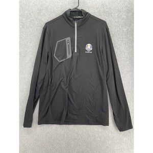 Ralph Lauren RLX 1/4 Zip Men's Large 2016 Ryder Cup Black Vintage